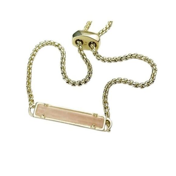 Kendra Scott Stan Adjustable Bracelet Gold with Rose Quartz Stone - Picture 6 of 6